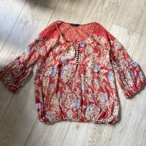 BCBG Floral blouse - size S